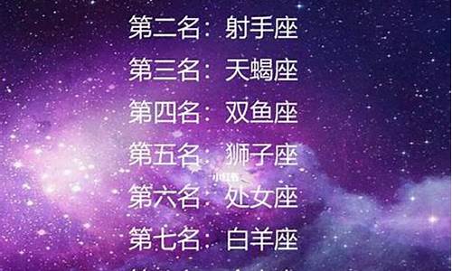 十二星座排行顺序_十二星座排行顺序